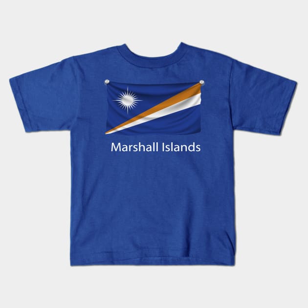 Marshall Islands Flag Kids T-Shirt by fistfulofwisdom